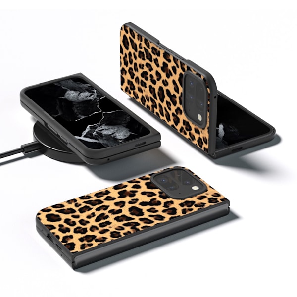 ABEEL Google Pixel 9 Pro Fold Leopard Skal - Leopard multifärg