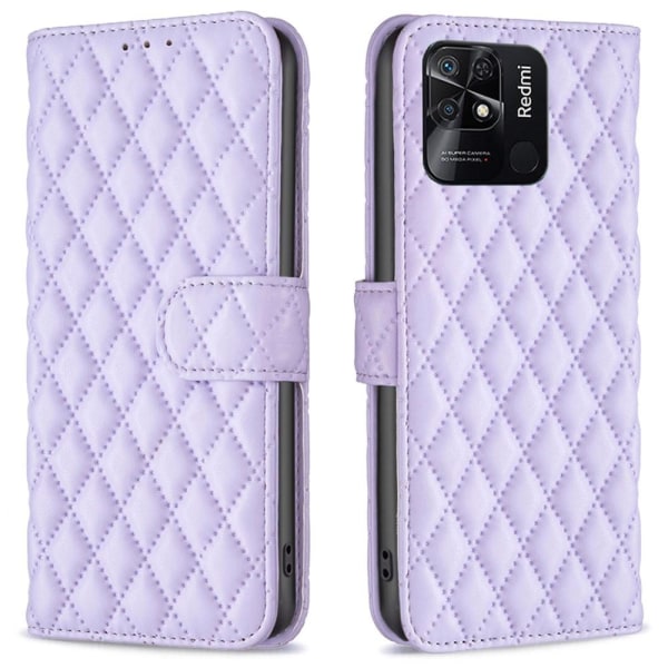 SKALO Xiaomi Redmi 10C BINFEN COLOR Quiltet Pung - Lilla Purple