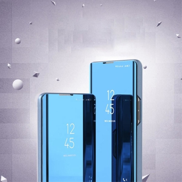 SKALO Samsung A33 5G Clear View Spegel fodral - Mörklila Mörklila