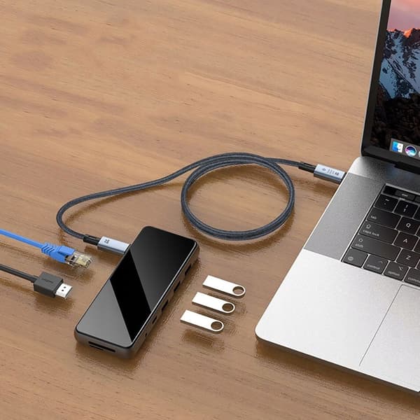 Tech-Protect UltraBoost Max USB-C-kabel USB 4.0 240W 2m - Grå Grey