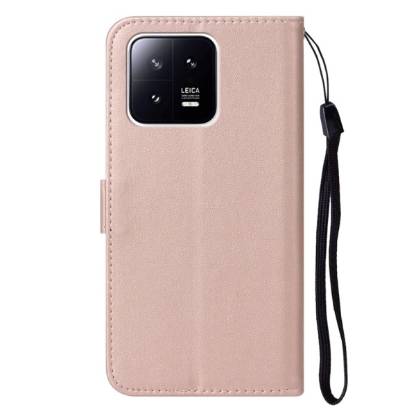 SKALO Xiaomi 13 5G Flip Cover m. pung i PU-læder - Rosa guld Pink gold