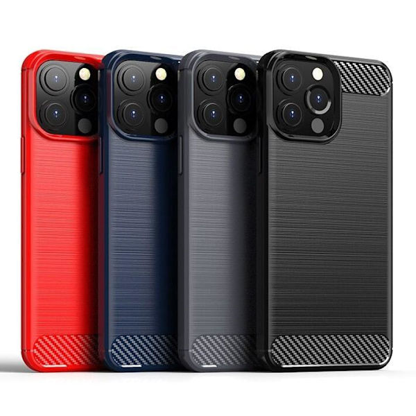 SKALO iPhone 13 Pro Armor Carbon Stødsikker TPU-cover - Vælg farve Black