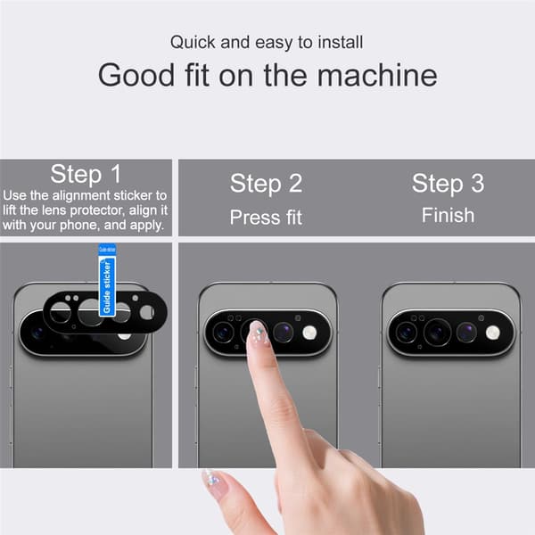 IMAK Kamerabeskyttelse i metal til Google Pixel 11 Pro - Sort Black