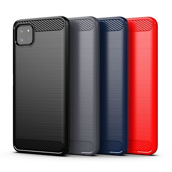 SKALO Samsung A22 5G Armor Carbon Iskunkestävä TPU suojakuori - Valitse väri Blue