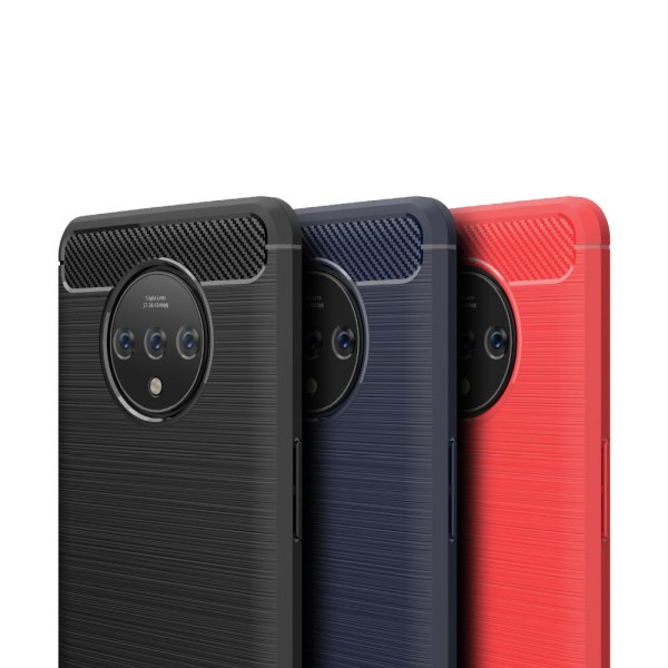 Stødsikker Armour Carbon TPU cover Oneplus 7T - flere farver Red