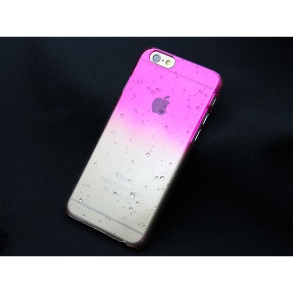 Gradient cover til iPhone 6 / 6S med vanddråber - flere farver Yellow