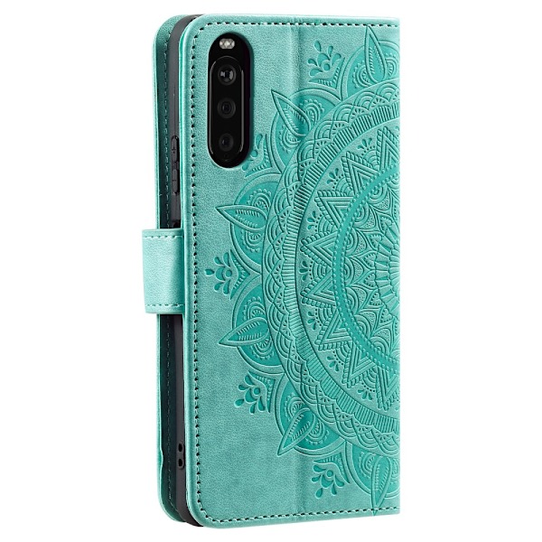 SKALO Sony Xperia 10 VI Mandala Plånboksfodral - Turkos Turkos