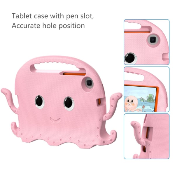 SKALO Samsung Tab A7 Lite 3D Cartoon børns cover - Pink Pink
