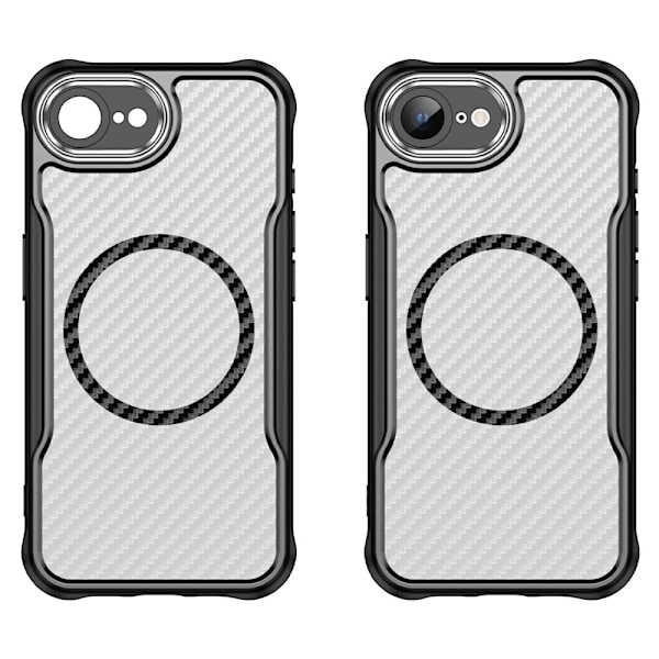 SKALO iPhone 16e Translucent Carbon Cover - Sort Black