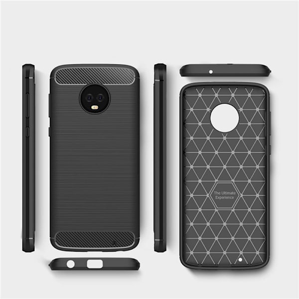 Stöttåligt Armor Carbon TPU-skal Moto G6 Plus - fler färger grå