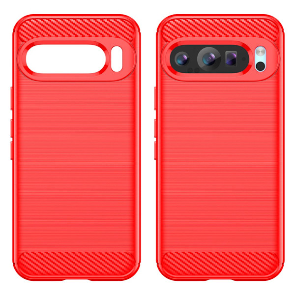 SKALO Google Pixel 9/9 Pro Armor Carbon Stødsikker TPU-cover - Vælg farve Red