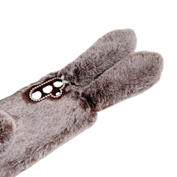 SKALO Samsung S25 3D Fluffy Bunny Suojakuori - Valkoinen White