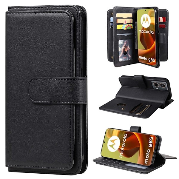 SKALO Motorola Moto G85 5G 10-RUM Flip Cover - Sort Black
