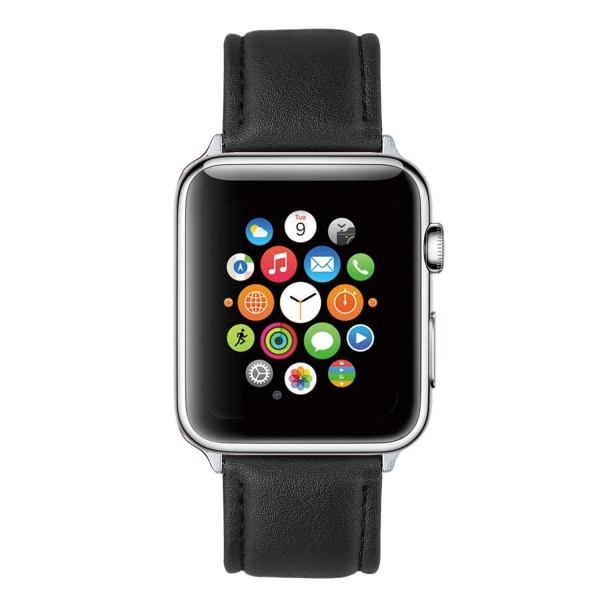 SKALO Læder Rem Apple Watch 38/40/41mm - Vælg farve Black