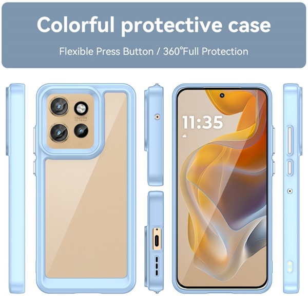 SKALO Motorola Edge 50 Neo 5G Color Bumper Skal - Blå Blå