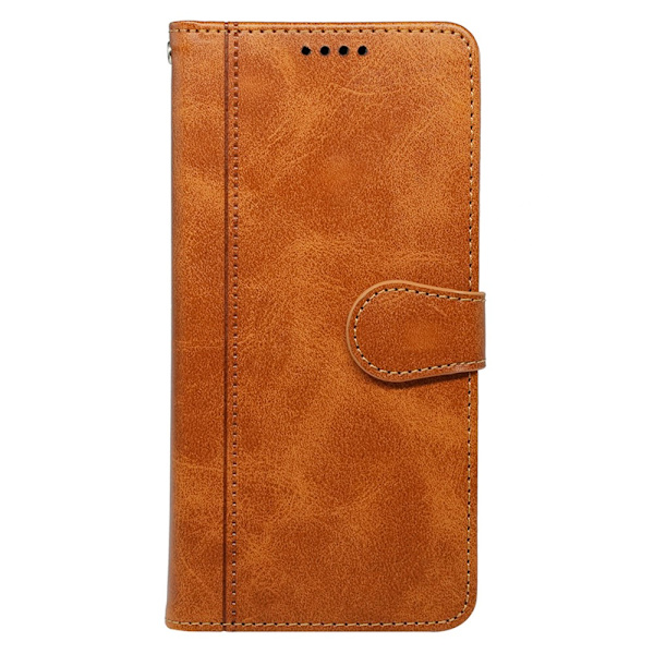 SKALO iPhone 16 Flip Cover m. pung i PU-læder - Brun Brown