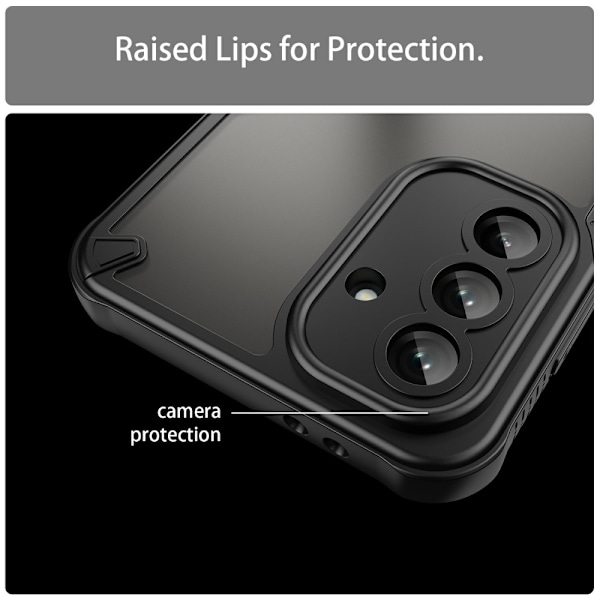 SKALO Samsung A36 5G Armor Hybrid Frosted Skal - Svart Svart