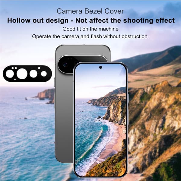 IMAK Kamerabeskyttelse i metal til Google Pixel 11 Pro - Sort Black