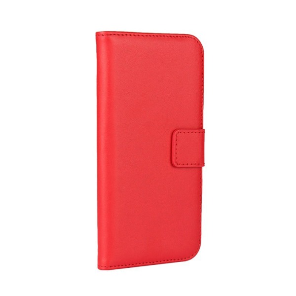 Plånboksfodral Äkta Skinn Samsung Note 9 - fler färger Röd