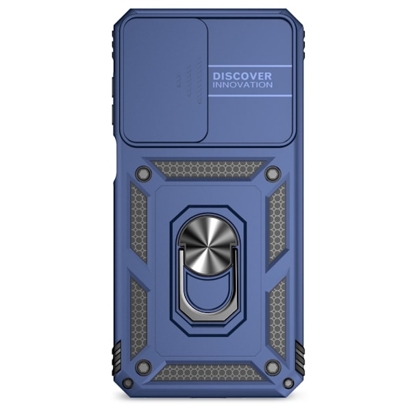 SKALO Samsung A16 Armor Hybrid Metal Ring Camera Slider - Blå Blue