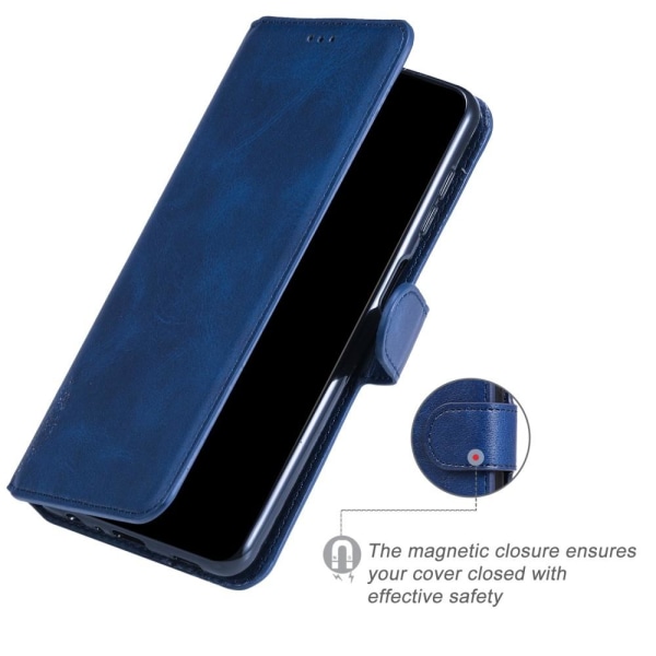 SKALO Samsung A33 5G Klassiskt Plånboksfodral - Blå Blå