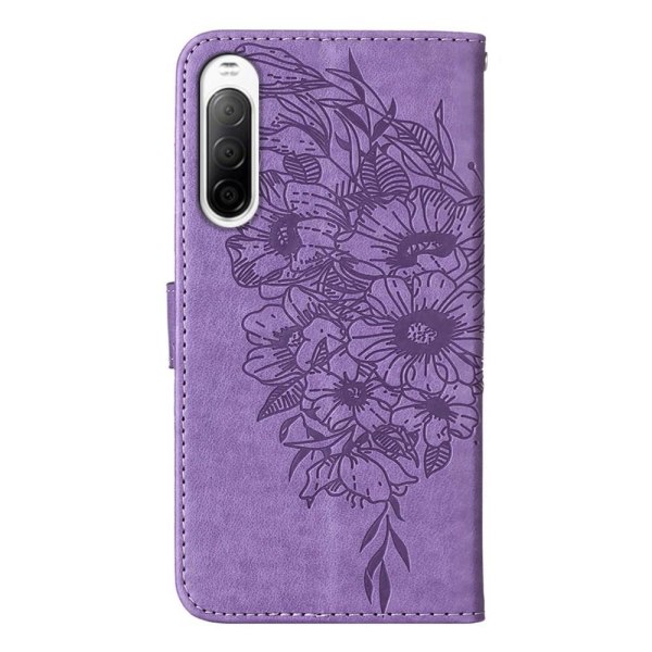 SKALO Sony Xperia 10 IV Mandala lompakkokotelo - Violetti Purple