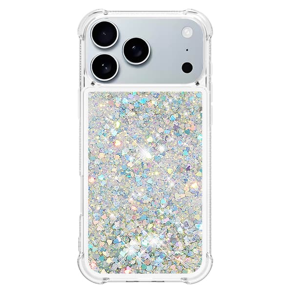 SKALO Kvicksand Glitter Skal för iPhone 18 Pro - Silver Silver