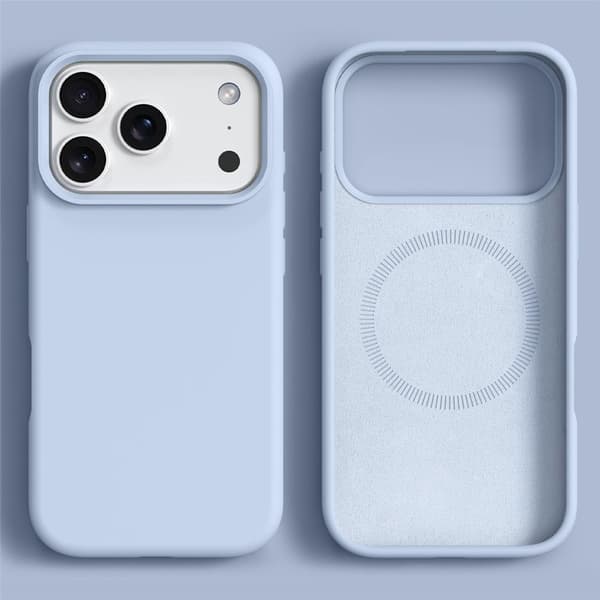 SKALO Tynd Silikone Cover til iPhone 18 Pro - Lyseblå Light blue