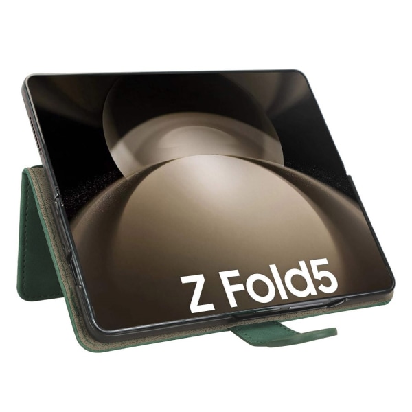 SKALO Samsung Z Fold5 Plånboksfodral i PU-Läder - Grön Grön