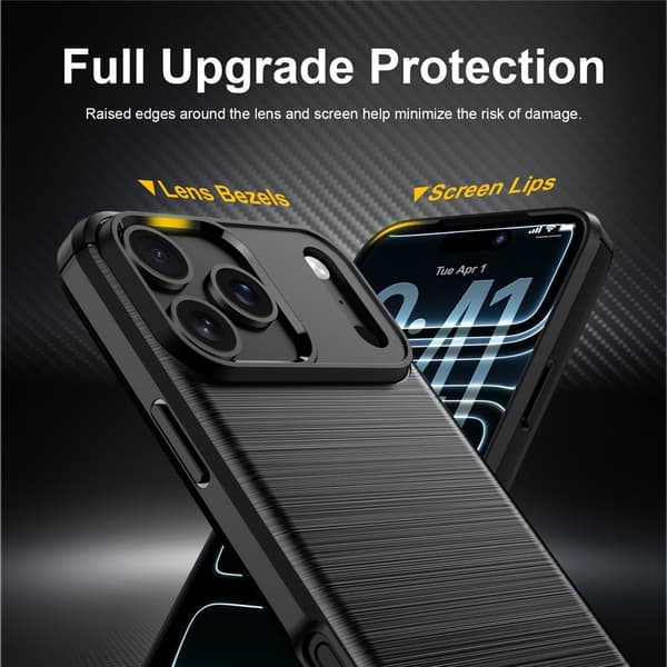 SKALO Armor Carbon  för iPhone 18 Pro Cover til iPhone 18 Pro - Vælg farve Black