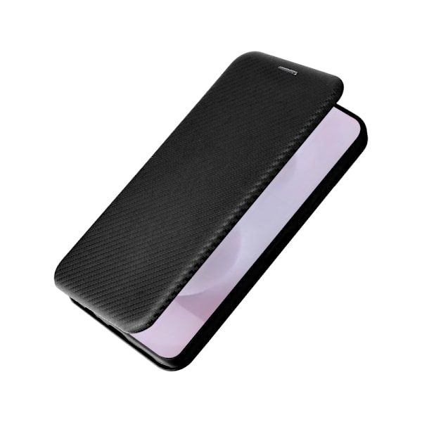 SKALO Samsung S25 Edge Carbon Fiber Plånboksfodral - Svart Svart