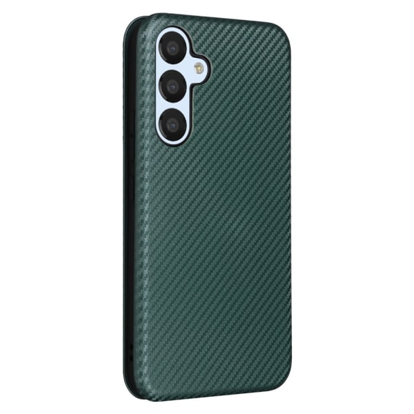 SKALO Samsung A54 5G Carbon Fiber Plånboksfodral - Grön Grön