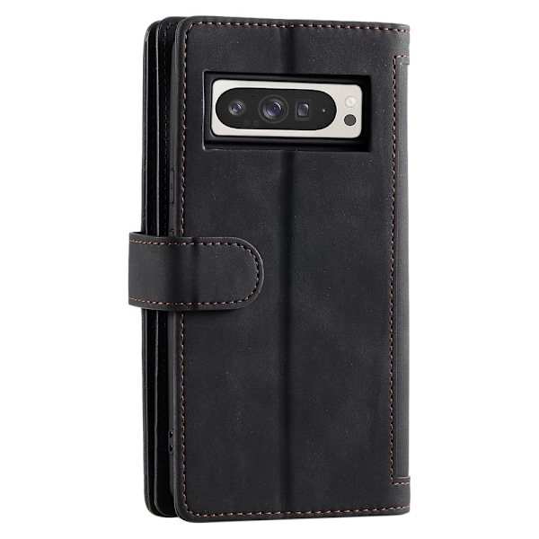 SKALO Google Pixel 9 Pro XL Big Wallet 9-FACK Plånboksfodral - Svart Svart