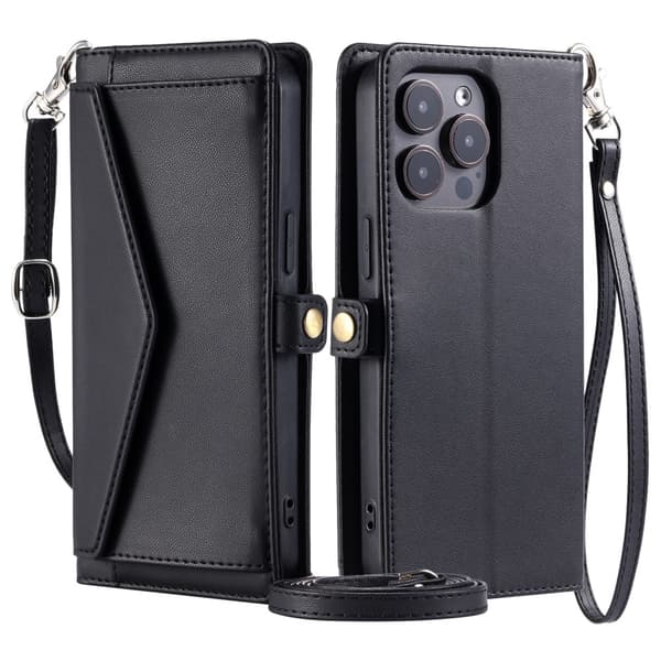 SKALO iPhone 16 Pro Evelope Clutch 5-RUM - Sort Black