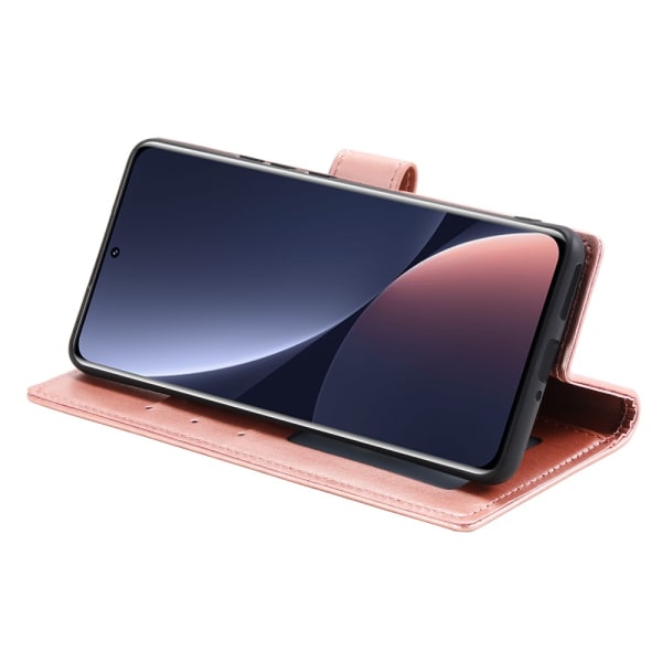 SKALO Xiaomi 12 Pro Mandala lompakkokotelo - Ruusukulta Pink gold