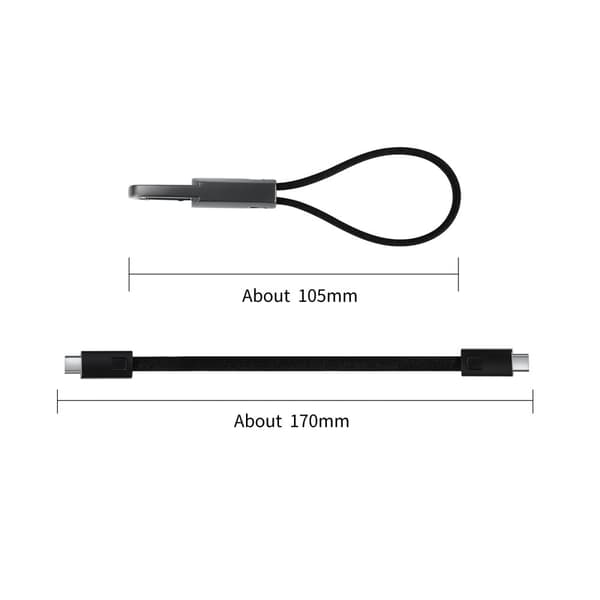 Tech-Protect Ultraboost DNA USB-C avaimenperäkaapeli 60W 17cm - Iron Grey Grey
