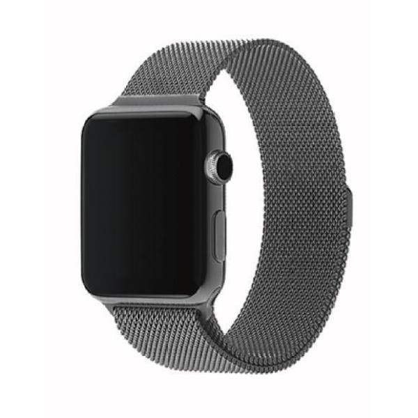 SKALO Milanese Loop Apple Watch Series 4-6 44mm - Fler färger Mörkgrå