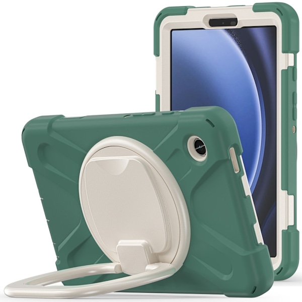 SKALO Samsung Tab A9 Ekstra stødsikker Armor 360 håndtag/stativ Cover -. Grøn Green
