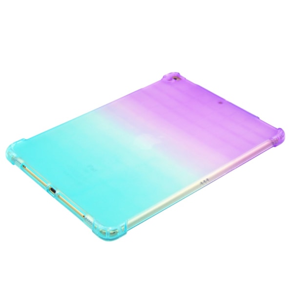 SKALO iPad 10.2 Gradient TPU Suojakuori - Violetti-Turkoosi Multicolor