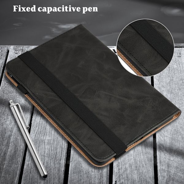 SKALO Samsung Tab A9+ PU-Läder Fodral - Svart Svart