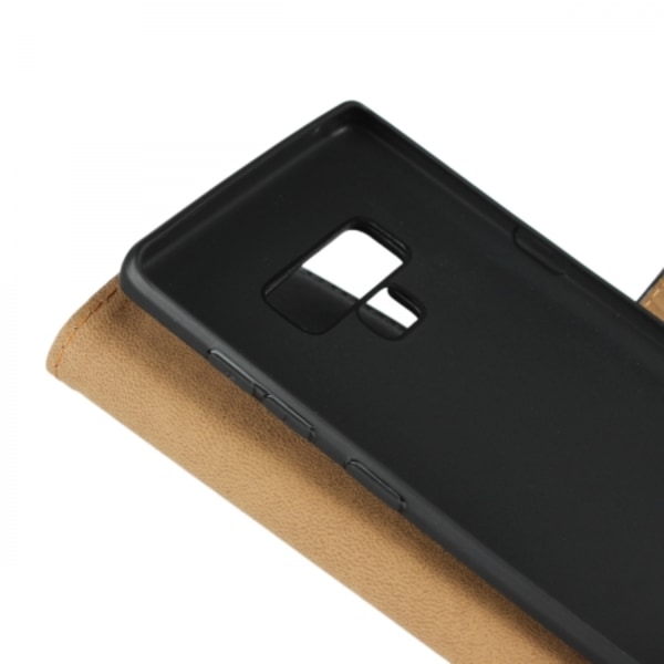 Plånboksfodral Äkta Skinn Samsung Note 9 Green