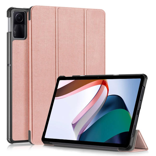 SKALO Xiaomi Redmi Pad SE Trifold Flip Cover - Rosa guld Pink gold