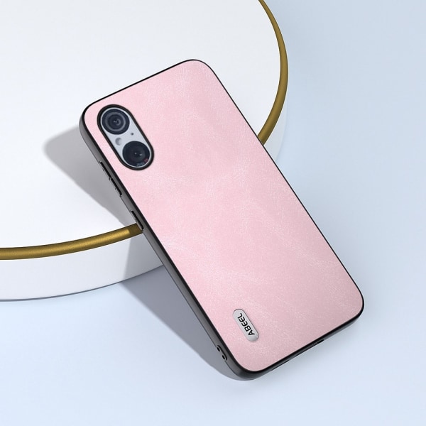 SKALO Sony Xperia 5 V ABEEL PU Nahka Suojakuori - Pinkki Pink