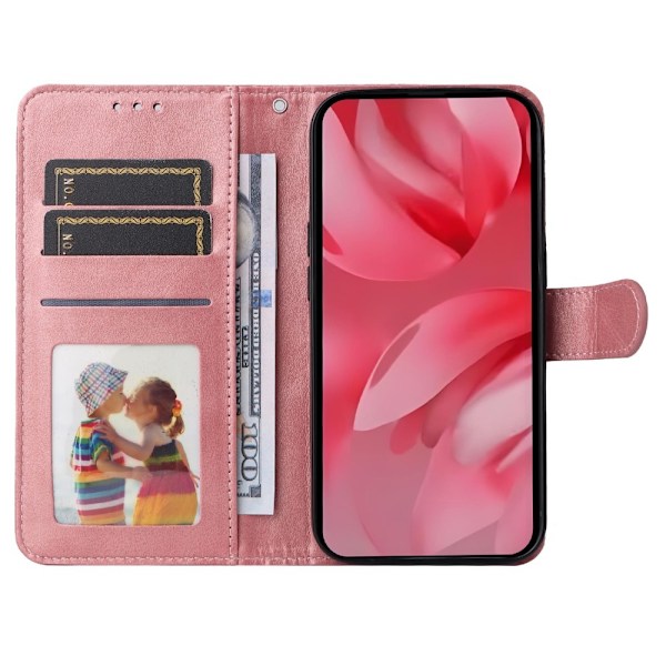 SKALO Google Pixel 9a PU-läder Plånboksfodral - Fler färger Rosa