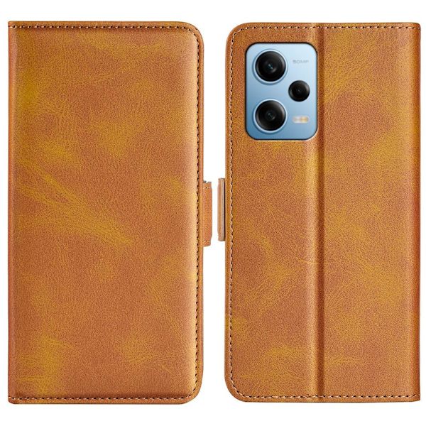 SKALO Xiaomi Redmi Note 12 Pro 5G Premium Plånboksfodral - Ljusbrun Ljusbrun