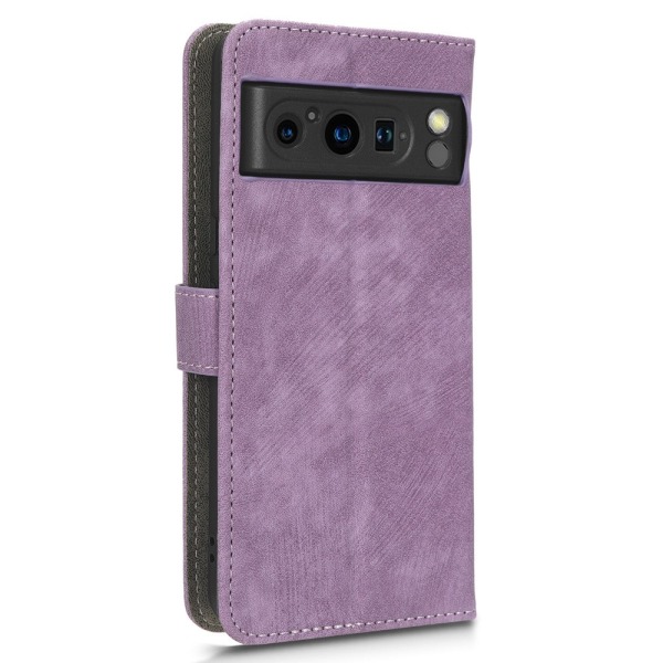 SKALO Google Pixel 8 Pro Flip Cover m. pung i PU-læder - Lilla Purple