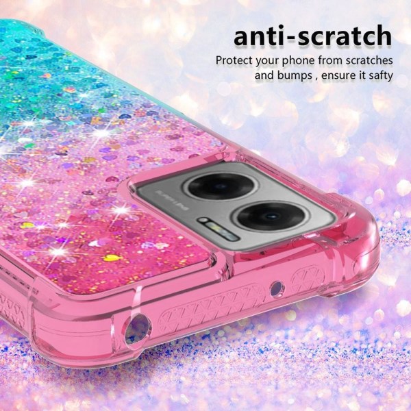 SKALO Xiaomi Redmi 10 5G Juoksuhiekka Glitter Sydämet TPU kuori Multicolor