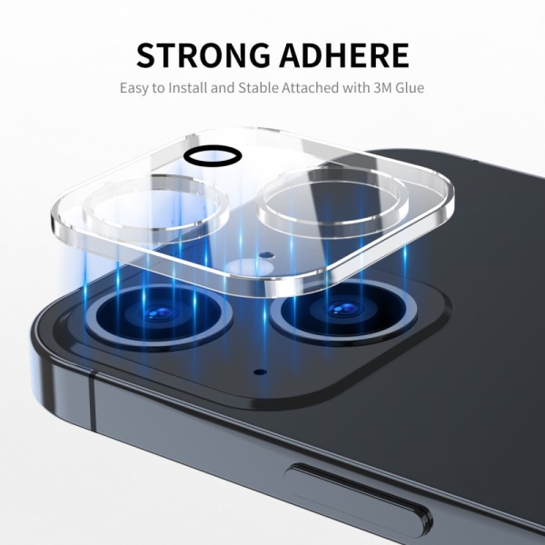 2-PACK SKALO iPhone 15 Plus 3D Linsskydd/Kameraskydd Härdat Glas Transparent