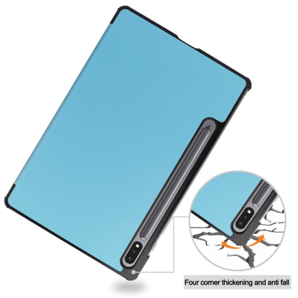 SKALO Samsung Tab S8 Trifold Suojakotelo - Turkoosi Turquoise