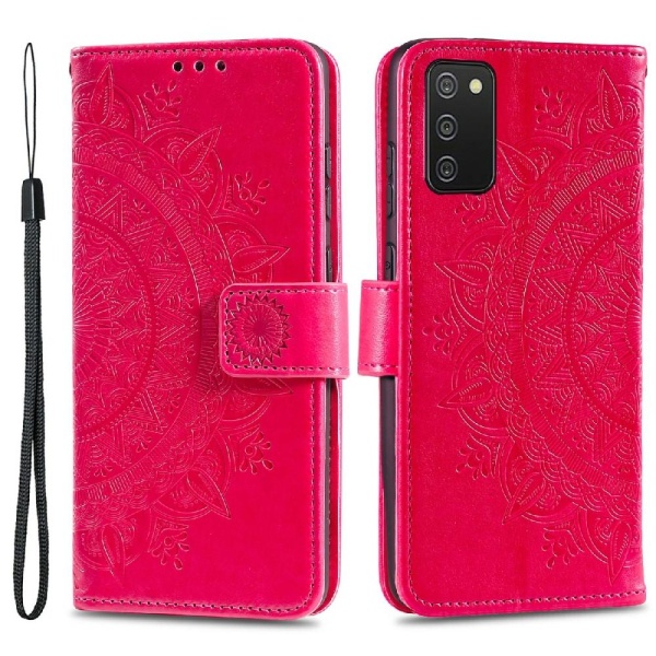 SKALO Samsung A02s / A03s Mandala Plånboksfodral - Cerise Cerise